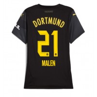 Borussia Dortmund Donyell Malen #21 Vieraspaita Naiset 2024-25 Lyhythihainen